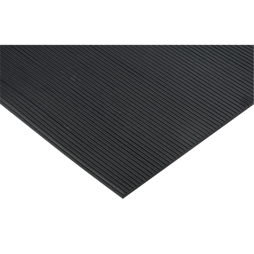 Fine Channel Matting, Runner, 3' x 12'6" x 1/8", Black Air Extreme Inc.