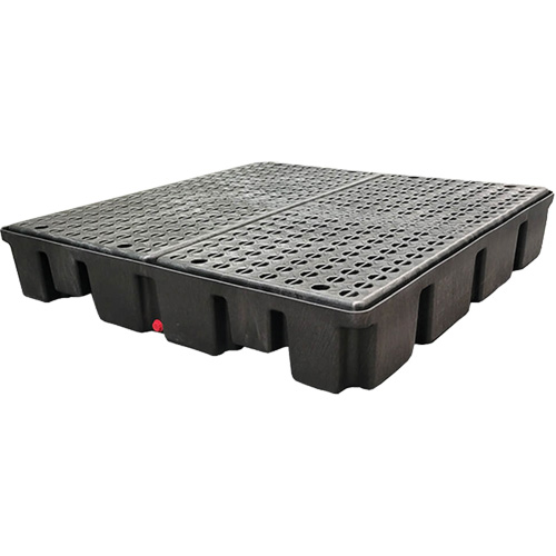 Palette emboîtable sans drain pour contr&ocirc;le des d&eacute;versements, Capacit&eacute; de d&eacute;versement 66 gal. US, 49" x 49" x 10,5" Air Extreme Inc.
