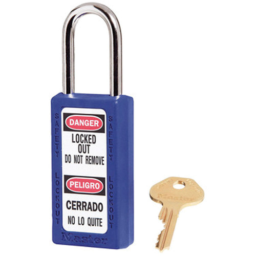 411 Zenex Safety Padlocks, Blue, Keyed Alike, Thermoplastic, 1-1/2" Width Air Extreme Inc.