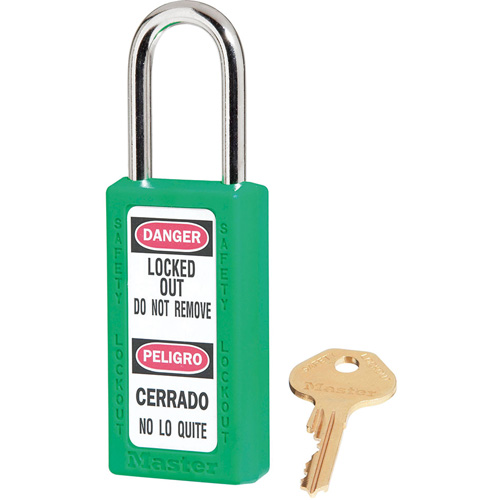 Cadenas de s&eacute;curit&eacute; Zenex 411, Vert, Cl&eacute;s identiques, Thermoplastique, Largeur de 1-1/2" Air Extreme Inc.