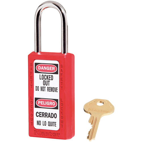 Cadenas de s&eacute;curit&eacute; Zenex 411, Rouge, Cl&eacute;s identiques, Thermoplastique, Largeur de 1-1/2" Air Extreme Inc.