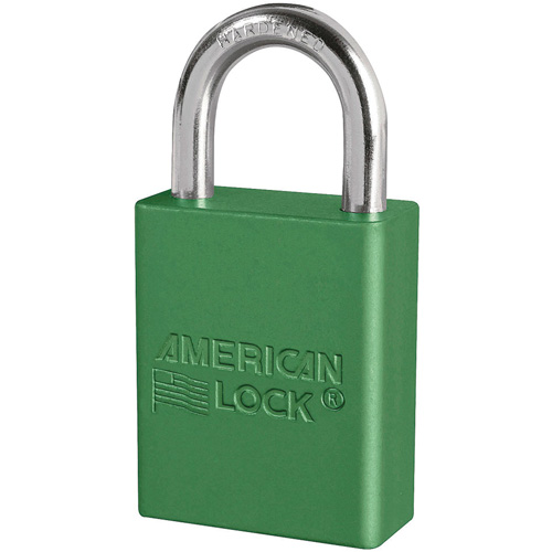 Cadenas de s&eacute;curit&eacute; American Lock, Vert, Cl&eacute;s identiques, Aluminium, Largeur de 1-1/2" Air Extreme Inc.