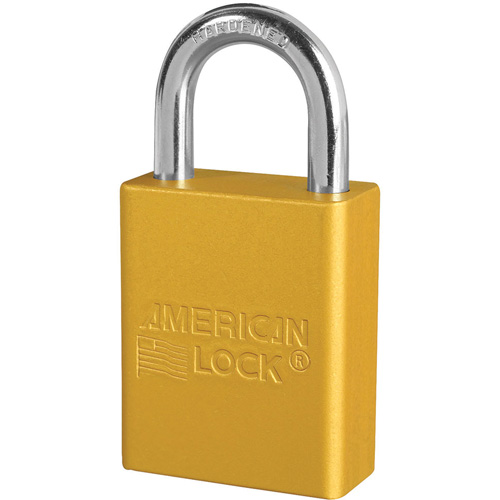 Cadenas de s&eacute;curit&eacute; American Lock, Jaune, Cl&eacute;s identiques, Aluminium, Largeur de 1-1/2" Air Extreme Inc.