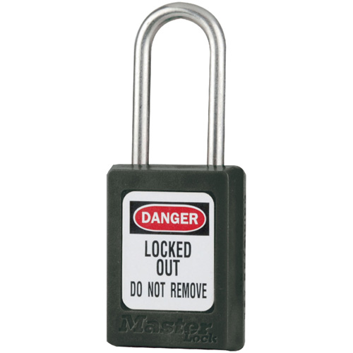 S33 Zenex Safety Padlocks, Black, Keyed Alike, Thermoplastic, 1-3/8" Width Air Extreme Inc.