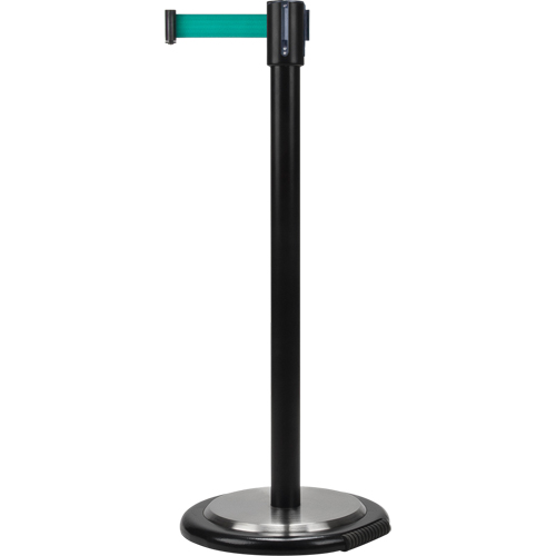 Barri&egrave;res sur pieds pour le contr&ocirc;le des foules, Acier, 35" h, Ruban Vert, Longueur du ruban 7' Air Extreme Inc.