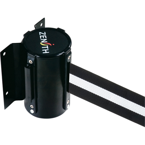 Barri&egrave;re &agrave; fixation murale, Acier, Fixation par vis, 7', Ruban Noir/Blanc Air Extreme Inc.