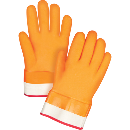 Gants doubl&eacute;s pour l'hiver r&eacute;sistants aux produits chimiques, Taille Grand/9, 10" lo, PVC, Doublure en Molleton de mousse, Gant de calibre hiver Air Extreme Inc.
