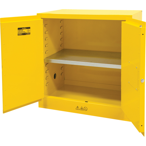 Flammable Storage Cabinet, 22 gal., 2 Door, 35" W x 35" H x 22" D Air Extreme Inc.