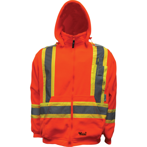 Chandail &agrave; capuchon de s&eacute;curit&eacute; en molleton, Molleton/Polyester, Petit, Orange Air Extreme Inc.