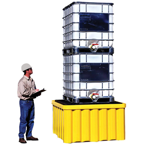 Ultra-IBC Spill Pallet&reg; with Drain, 400 US gal. Spill Capacity, 58.75" x 58.75" x 33" Air Extreme Inc.
