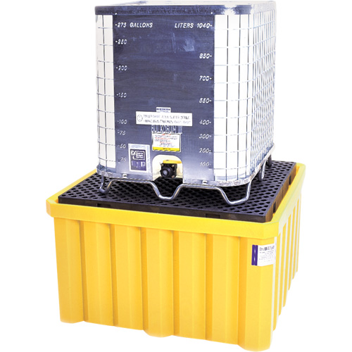 Ultra-IBC Spill Pallet&reg; with Drain, 400 US gal. Spill Capacity, 58.75" x 58.75" x 33" Air Extreme Inc.