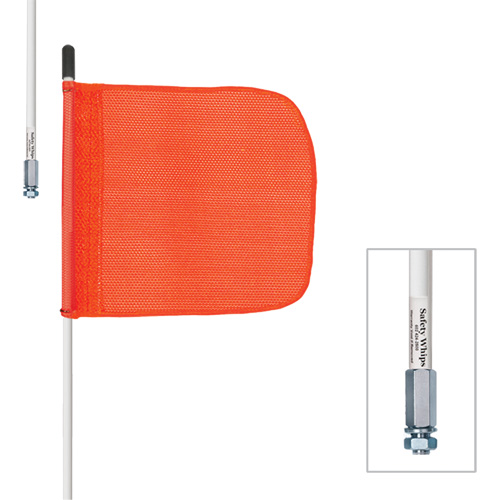 Safety Whip&reg; Heavy-Duty Whips, Threaded Mount, 6' High, Orange Air Extreme Inc.