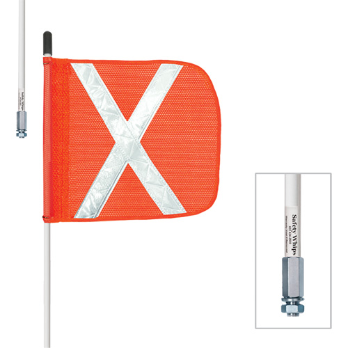 Tiges de s&eacute;curit&eacute; robustes Safety Whip, Fixation Filet&eacute;, Hauteur 5', Orange Air Extreme Inc.