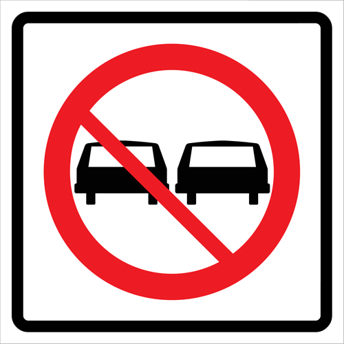 No Passing Roll-Up Traffic Sign, 29-1/2" x 29-1/2", Vinyl, Pictogram Air Extreme Inc.