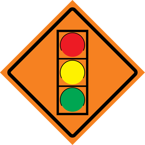 Stop Light Roll-Up Traffic Sign, 29-1/2" x 29-1/2", Vinyl, Pictogram Air Extreme Inc.