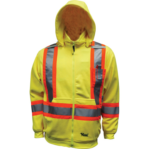 Chandail &agrave; capuchon de s&eacute;curit&eacute; en molleton, Polyester, Petit, Jaune lime haute visibilit&eacute; Air Extreme Inc.