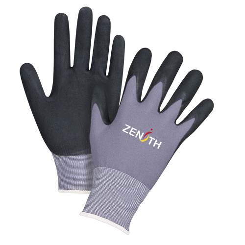 Gants ZX-1 de premi&egrave;re qualit&eacute; compatibles avec les &eacute;crans tactiles, 8/Moyen, R&ecirc;vetement Nitrile/Mousse de nitrile, Calibre 15, Enveloppe en Nylon Air Extreme Inc.