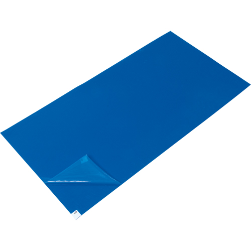 Tapis pelables de rechange pour salle blanche, &eacute;paisseur 1,57 mils, 1-1/2' la, 3' lo x Bleu Air Extreme Inc.