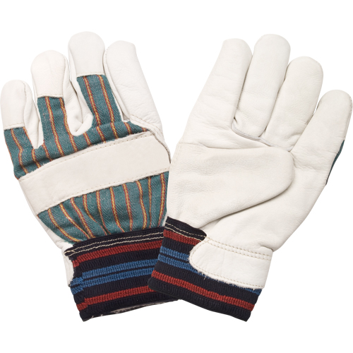 Abrasion-Resistant Winter-Lined Work Gloves, Large, Grain Cowhide Palm, Cotton Fleece Inner Lining Air Extreme Inc.