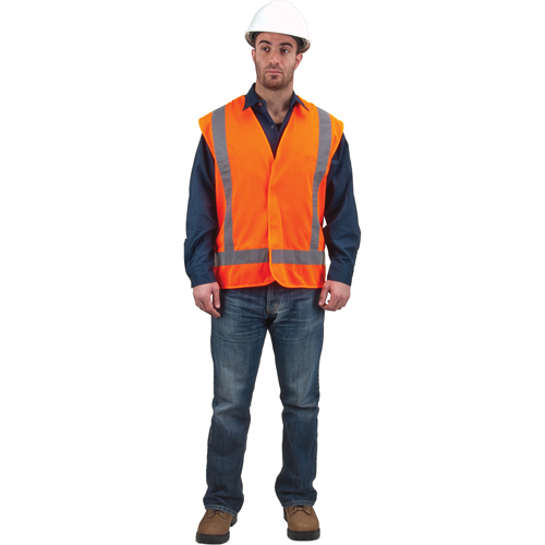 Traffic Safety Vest, High Visibility Orange, 2X-Large, Polyester Air Extreme Inc.