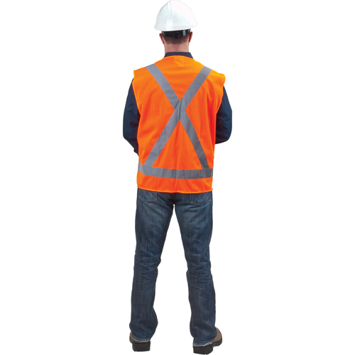 Traffic Safety Vest, High Visibility Orange, 2X-Large, Polyester Air Extreme Inc.