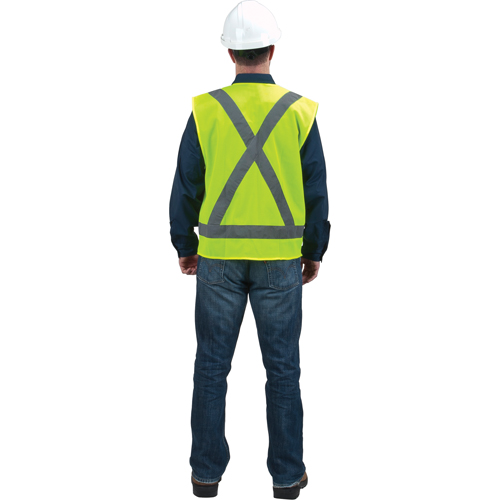 Veste de s&eacute;curit&eacute; pour la circulation, Jaune lime haute visibilit&eacute;, Grand, Polyester Air Extreme Inc.