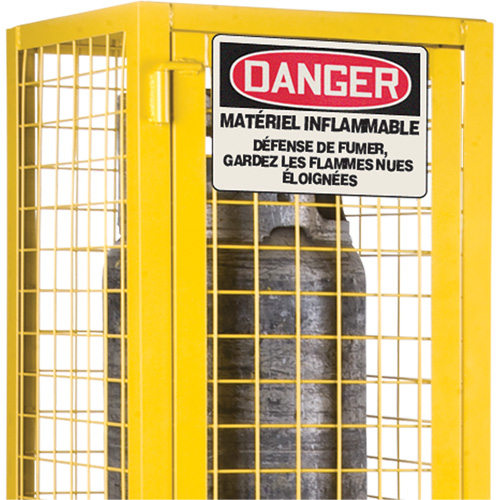 CSA-Compliant Gas Cylinder Safety Cabinet, 2 Cylinder Capacity, 17" W x 17" D x 69" H, Yellow Air Extreme Inc.