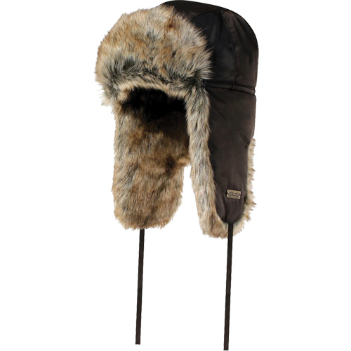 Quilted Synthetic Fur-Lined Hat, Nylon/Fur Lining, X-Large, Black Air Extreme Inc.
