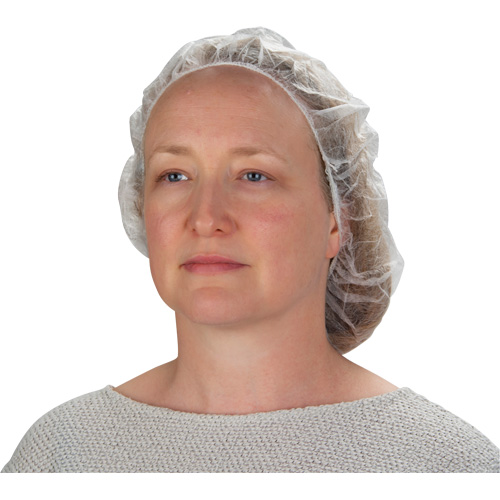 Bonnets bouffants non tiss&eacute;s, Polypropyl&egrave;ne, 21"/Grand, Blanc Air Extreme Inc.