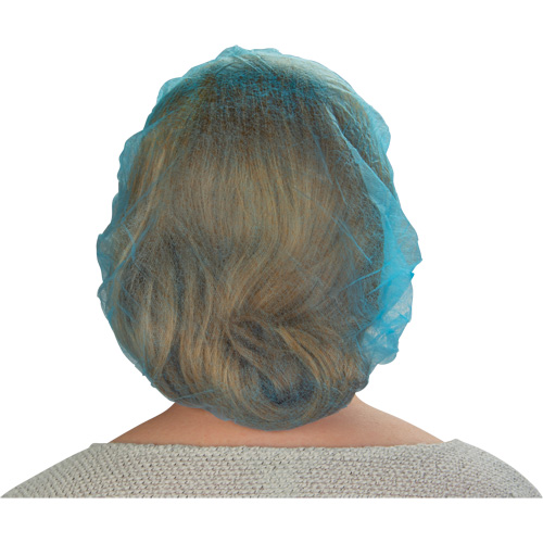 Non-Woven Bouffant Caps, Polypropylene, 21"/Large, Blue Air Extreme Inc.
