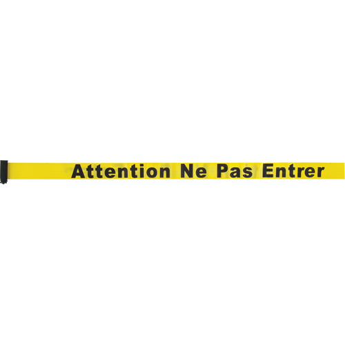 Tape Cassette for Build-Your-Own Crowd Control Barriers, Attention ne pas entrer, 7', Yellow Tape Air Extreme Inc.