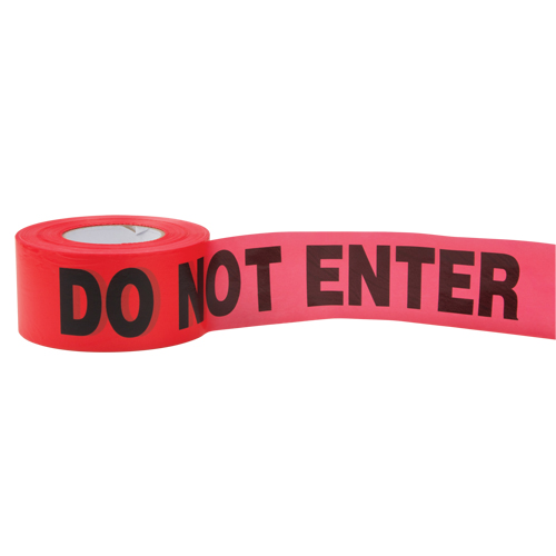 Rubans standards pour barricades, Anglais, 3" la x 1000' lo, 2 mils, Rouge Air Extreme Inc.