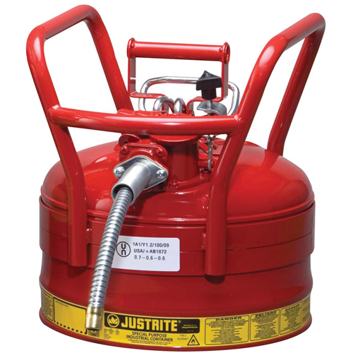 D.O.T. AccuFlow Safety Cans, Type II, Steel, 2.5 US gal., Red, FM Approved Air Extreme Inc.