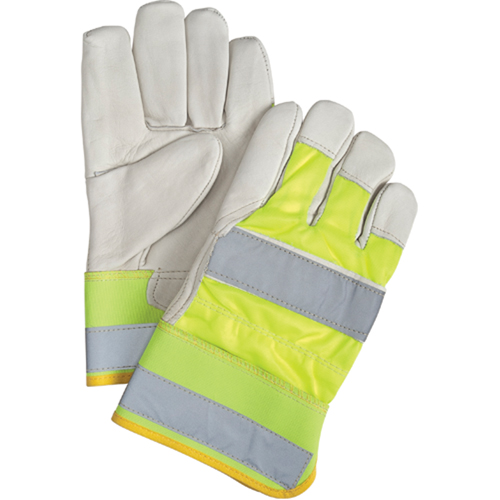 Gants d'ajusteur orange haute visibilit&eacute; &agrave; chaleur sup&eacute;rieure, Grand, Paume en Cuir fleur de vache, Doublure en Thinsulate Air Extreme Inc.