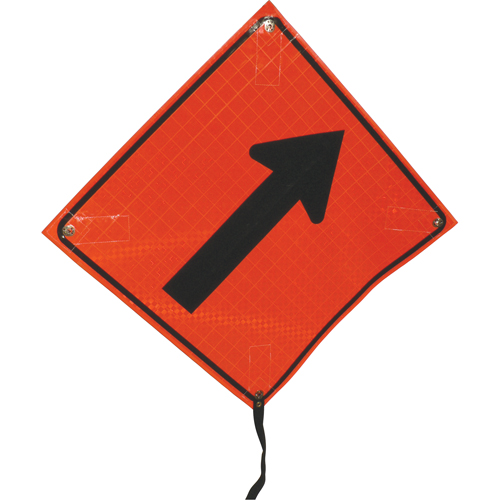 Right Diagonal Arrow Rolled Sign, 24" x 24", Vinyl, Pictogram Air Extreme Inc.