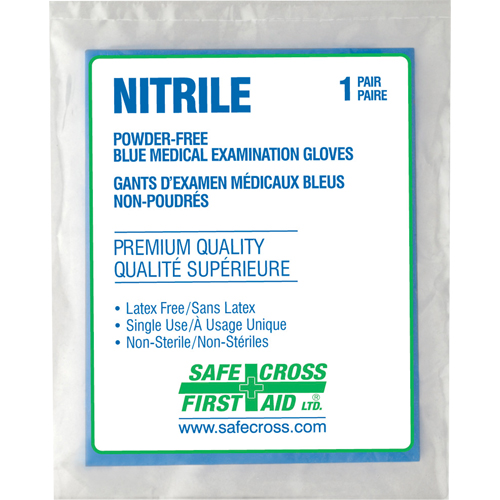 Gants d'examen m&eacute;dical, Grand, Nitrile, 5 mils, Sans poudre, Transparent, Classe 2 Air Extreme Inc.