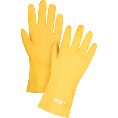Gants &agrave; fini rugueux et r&eacute;sistants aux produits chimiques, Taille 9, 12" lo, PVC, Doublure en Interlock, 47-mil Air Extreme Inc.
