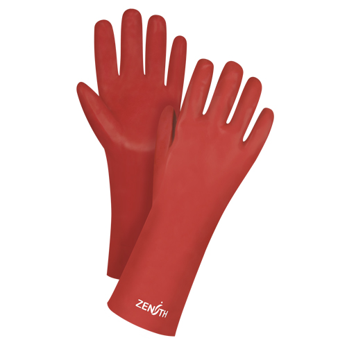 Gants rouges &agrave; fini doux r&eacute;sistants aux produits chimiques, Taille 9, 14" lo, PVC, Doublure en Interlock, 47-mil Air Extreme Inc.