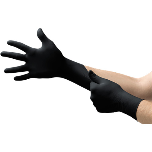Gants d'examen MidKnight, T-Grand, Nitrile, 4,7 mils, Sans poudre, Noir, Classe 2 Air Extreme Inc.