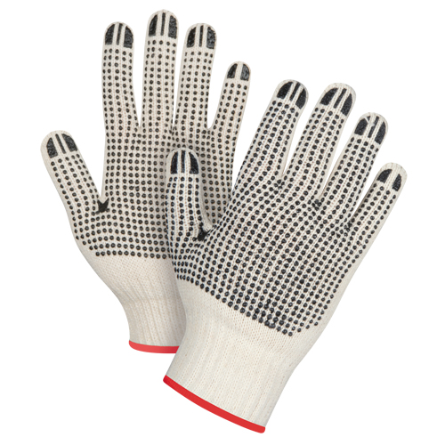 Heavyweight Double-Sided Dotted String Knit Gloves, Poly/Cotton, Double Sided, 7 Gauge, Small Air Extreme Inc.