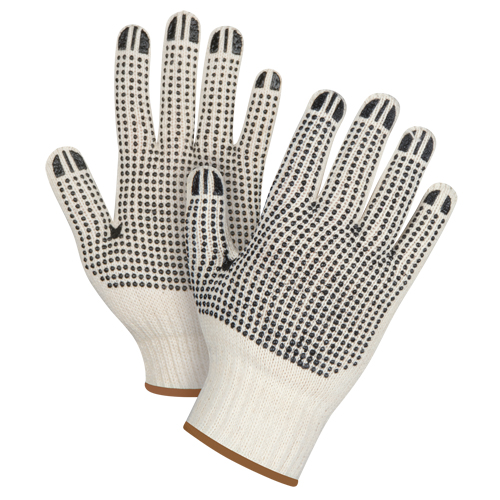 Heavyweight Double-Sided Dotted String Knit Gloves, Poly/Cotton, Double Sided, 7 Gauge, Large Air Extreme Inc.