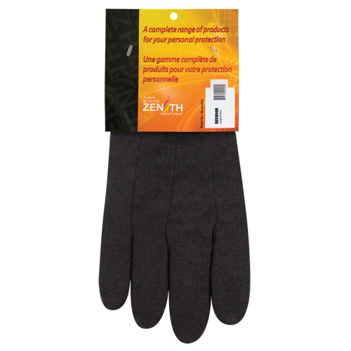 Jersey Gloves, Large, Brown, Unlined, Knit Wrist Air Extreme Inc.