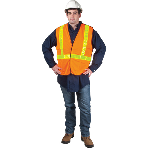 5-Point Tear-Away Traffic Safety Vest, High Visibility Orange, 2X-Large, Polyester Air Extreme Inc.