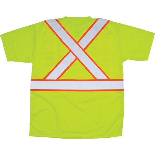 CSA Compliant T-Shirt, Polyester, X-Large, High Visibility Lime-Yellow Air Extreme Inc.