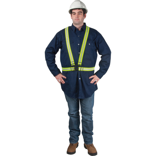 Standard-Duty Safety Harness, High Visibility Lime-Yellow, Silver Reflective Colour, Large Air Extreme Inc.