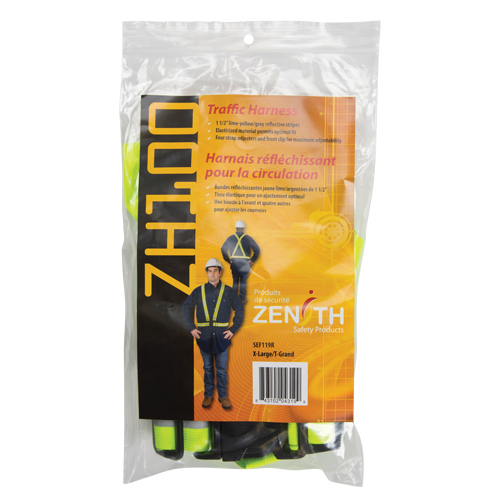 Harnais de s&eacute;curit&eacute; d'usage standard, Jaune lime haute visibilit&eacute;, Couleur r&eacute;fl&eacute;chissante Argent, T-Grand Air Extreme Inc.
