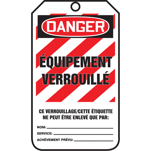 Lockout Tags, Cardstock, 3-3/8" W x 5-7/8" H, French Air Extreme Inc.