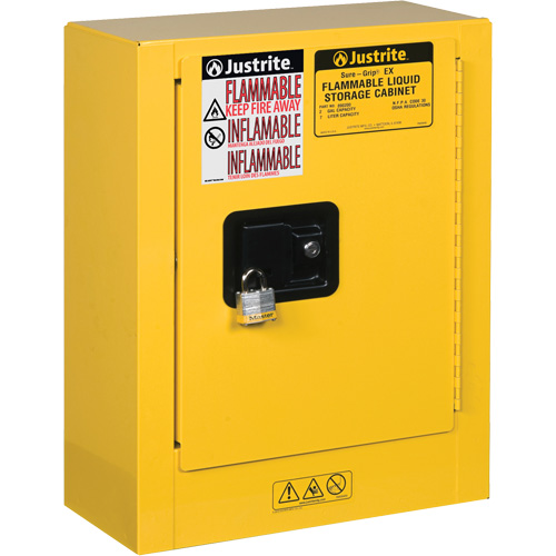 Sure-Grip&reg; EX Mini Flammable Safety Cabinet, 2 Gal., 1 Door, 17" W x 22" H x 8" D Air Extreme Inc.