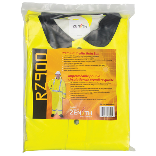 RZ900 Premium Traffic Rain Suit, Polyester/PVC, Medium, Lime-Yellow Air Extreme Inc.