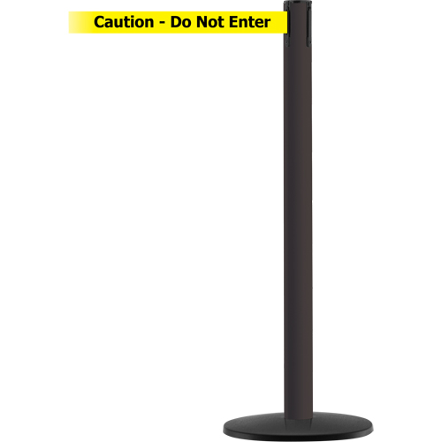 Advance TensaBarrier&reg; Barrier Post, Steel, 36" H, Black/Yellow Tape, 7.5' Tape Length Air Extreme Inc.